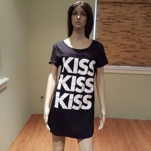 Victoria's Secret Pink Black Graphic T-shirt L